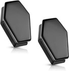 Natural Obsidian Stone Black Coffin Shaped Double Flared Plug Gauges  Sold As   