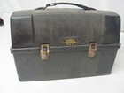 Vintage Aladdin Black   Gold Finish Lunch Box Only King-seeley Thermos 