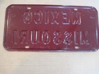Mexico Missouri License Plate Vanity