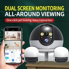 Movable Pet Cat 2mp Dual Lens Dual Screen Smart Robot Camera Wifi App Us Stock