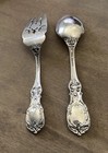 Reed   Burton Burgundy Silver 2 Piece Serving Set 