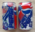 2 Different 1996 Timberwolves Pepsi Cans - Catch All The Action -  12oz Aluminum
