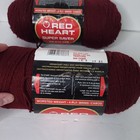 Red Heart Super Saver Yarn 8 Oz  Worsted Skeins Lot Of 2 Claret  0378