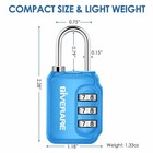 Giverare 2 Pack Combination Lock  3-digit Padlock Keyless  Small  Blue red