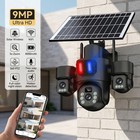 Solar Battery Powered Wireless Wifi Outdoor Pan tilt Home Security Camera System