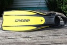 Cressi Pro Light Open Heel Diving Fins  Yellow  Size M-l  Lightweight   Durable