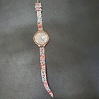 Rose Gold Tone Flowered Watch