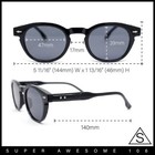 Mens Vintage Vibe Retro Hipster Keyhole Round Horn Rim Plastic Sunglasses