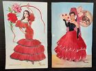 Embroidered Vintage Postcards Large Lot Of 14 By Elsi Gumier With Blank Backs
