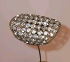 Antique Victorian Rhinestone Bow Hatpin Triangular Loop Blingy 9  Long Hat Pin