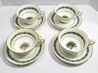 4 Vintage Wedgwood Appledore Cups And Saucers Vintage 8 Pieces