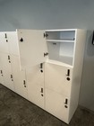 3 Tier Laminate Lockers   Personal Storage Units 20x20x64 With Digital Lock