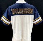 New Michigan Wolverines Colosseum Treasure Football Jersey Cropped Shirt Women M
