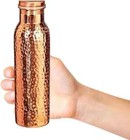 34oz Pure Copper Water Bottle - Handmade Hammered Finish - Ayurvedic Health Usa