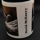 Vintage 1997 Cat Nap In Hammock Coffee Mug Cup David Mcenery Black   White Photo