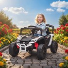 12v Kids Ride On Truck With Dual Motors For 3-5 Boys Girls  White