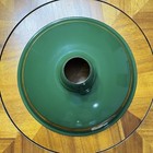 Vtg Benjamin 14    Green Porcelain Enamel Barn Light Shade Industrial Farmhouse