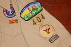 Boy Scouts Of America Bsa Men s Shirt Tan Large Vented Poly Microfiber Sewn Patc