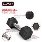 Hot Deal  Cap Barbell  20lb Coated Rubber Hex Dumbbell  Pair