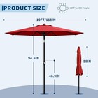 10 Ft Outdoor Patio Umbrella W  Button Tilt   Crank   8 Ribs Yard Table Umbrella