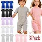 3 Pack Kids Special Needs Boys Adaptive Clothing Anti-strip Romper Jumpsuit