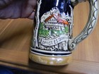 Vintage German Beer Stein 8   Tall Ceramic Mug With Lid   Handle Made In Germany