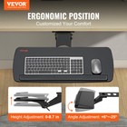 Vevor Keyboard Tray Under Desk Ergonomic Pull Out Keyboard mouse Tray 25x9 8 In
