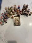 Vintage Wood Thread Spools Lot Of 67 Silk Cotton Belding  Clark  Talon  Besto