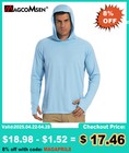 Upf50  Mens Sun Block Hoodie Long Sleeve Skin Protection Sun Shirts Fishing Tops