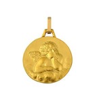 Medal Angel Vintage Coin Pendant  Sterling Silver 925 Free Chain 18in