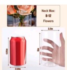 Upbud 6 Inch Glass Cylinder Vases For Centerpieces   12pcs Clear Small Flower   