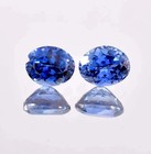Certified 18 Ct Pair Natural Blue Sapphire Oval Cut Loose Gemstone Aaa