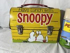 Vintage 1968 Snoopy  Dome Metal Lunch Box  thermos Peanuts Lunchbox B4