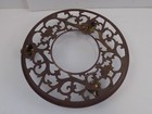 Vintage Brass Flower Rolling Plant Stand 11  Diameter  regency  Style