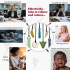 Chew Necklaces For Sensory Kids   Adults - 7 Pcs Silicone Chewy Necklace Sensory