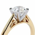 2 70 Ct Round Cut White Diamond Lab-created Engagement Ring 14k Yellow Gold Over