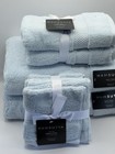 8 Pack Wamsutta Towel Set 8 Piece Cotton Bath Hand Towel Wash Cloth Light Blue