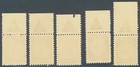 Israel 1948 Doar Ivri  Cpl Low Value Plate Number  2  Set  Sc 2-6  Wine coins I
