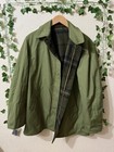 Vtg 50s 60s Pendleton Wool Reversible Jacket Green Plaid Coat Heavy Talon Xl 48