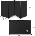 Proreck Dj Portable Foldable Facade Event Booth Panels Metal Black   White Bag