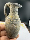 Ancient Roman Glass Small Jug Vessel Iridescent Patina Mosaic Rare Antique