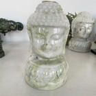 9 4lb 7 4  Natural Xiuyan Jade Buddha Head Crystal Quartz Heal Carve Statue
