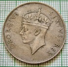 British East Africa George Vi 1948 Shilling  Lion   Mountain Km  31