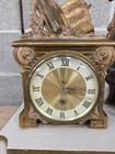 Vintage Marble And Bronze Musician Statue And Clock Antique Religion French
