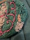 Antique 1920s Glass Beaded Victorian Flapper Purse Handbag Ornate Metal Frame
