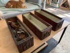 Singer Treadle Sewing Machine 3 Drawer Set   Beautiful Oak Wood Original Finish 