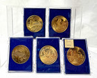 1982 Knoxville  Tennessee Worlds Fair Tokens Collection Of 5 Medals