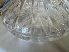 Rare Vintage Crystal Vertical Edge Cut  Waterford Style  Ships Decanter  11 5 