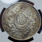 1866 Mo Mexico Maximiliano Peso Ngc Au Graded 90  Silver Cleaned  h305