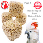 Bonka Bird Toys Big Sola Cubes Natural Foot Talon Craft Part Parrot Cage Toy Pet